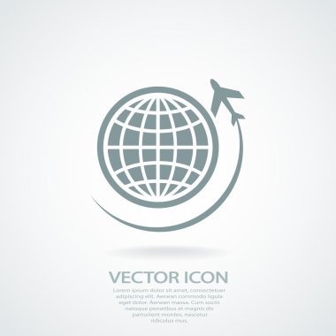 uçak simgesi olan Küre