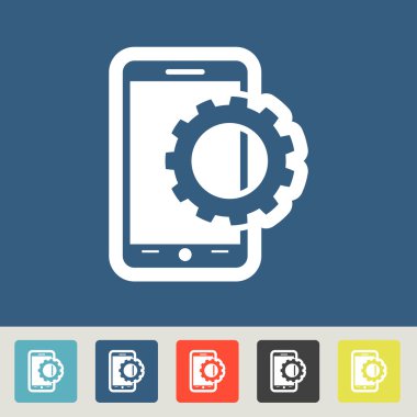 Hareket eden telefon ayarları Icons set