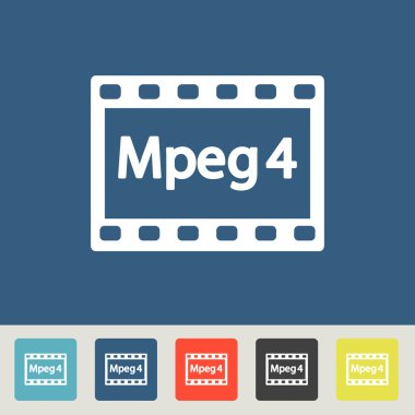 MPEG 4 video icon clipart