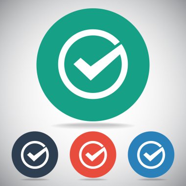 simge onaylayın. düz tasarım stil