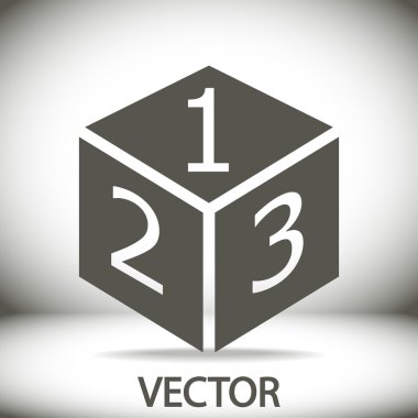 3D küp logo tasarım simgesi