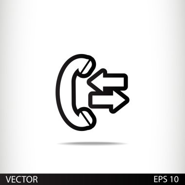 gelen ve giden aramaları işareti simgesi