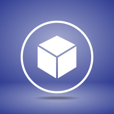 3D küp logo tasarım simgesi