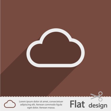 Bulut simge düz tasarım stil
