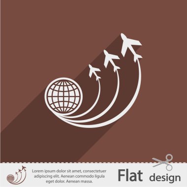 uçak simgesi olan Küre