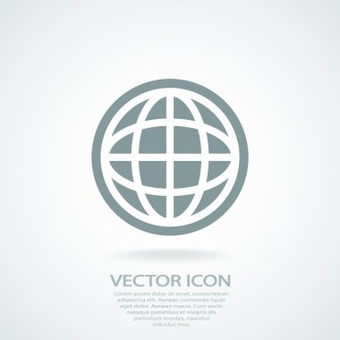 Küre simgesi düz tasarım