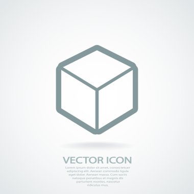 3D küp logo tasarım simgesi