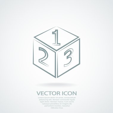 3D küp logo tasarım simgesi