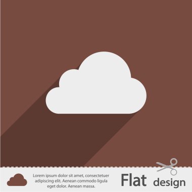 Bulut simge düz tasarım stil