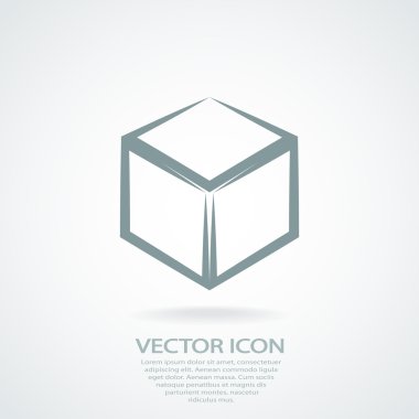 3D küp logo tasarım simgesi