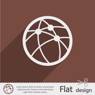 Küresel teknoloji ya da sosyal ağ simgesini