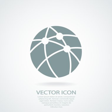 Küresel teknoloji ya da sosyal ağ simgesini