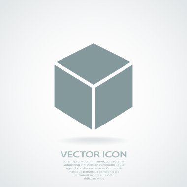 3D küp logo tasarım simgesi