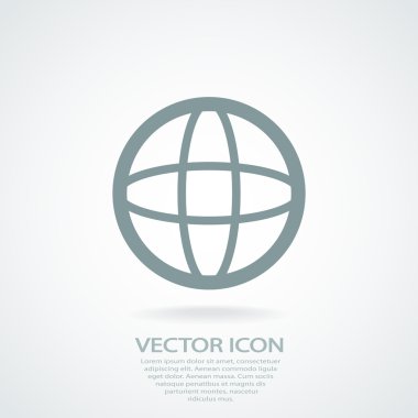 Küre simgesi düz tasarım