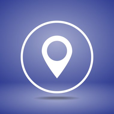 harita işaretçisi düz simgesi