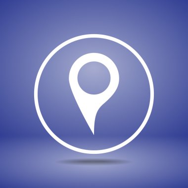 harita işaretçisi düz simgesi