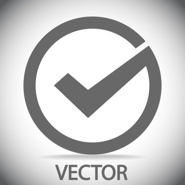 simge onaylayın. düz tasarım stil