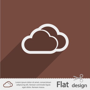 Bulut simge düz tasarım stil
