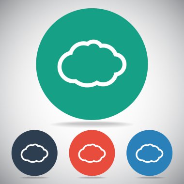 Bulut simge düz tasarım stil