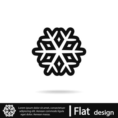 Snowflake flat icon clipart