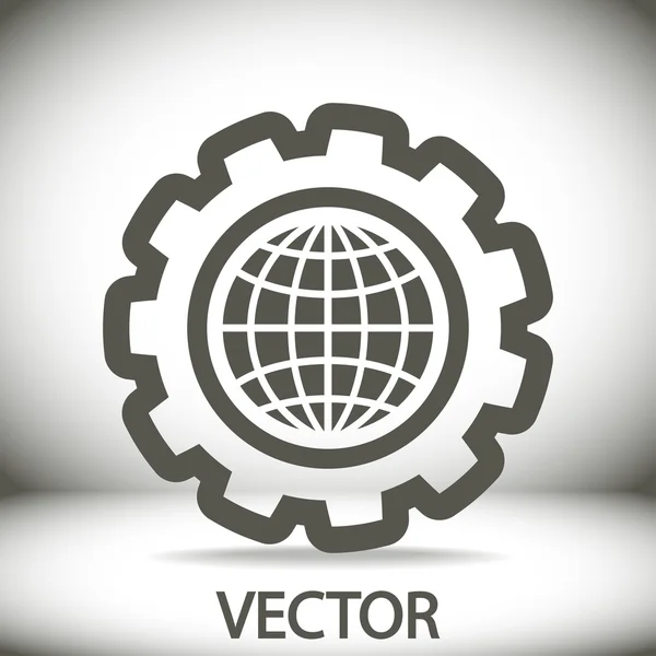 Parameters instellen, wereldbol icoon — Stockvector