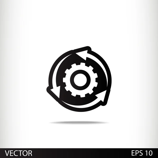 Configuración de parámetros, icono de flechas circulares — Archivo Imágenes Vectoriales