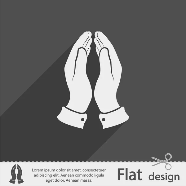 Praying hands icon — Stock Vector