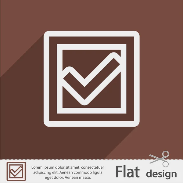 Confirm flat icons — Stock Vector