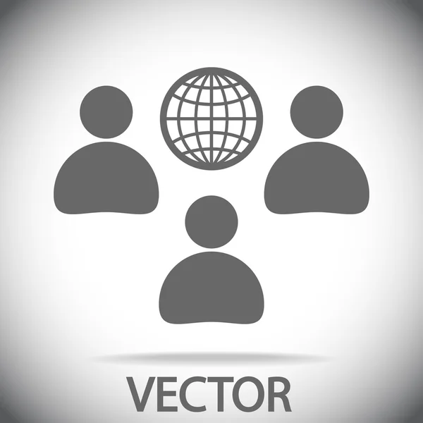 Concepto de comunicación. icono de conexión — Vector de stock