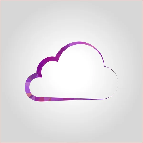 Icône Cloud Style design plat — Image vectorielle