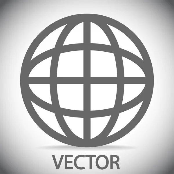 Zeměkoule ikonu plochý design — Stockový vektor
