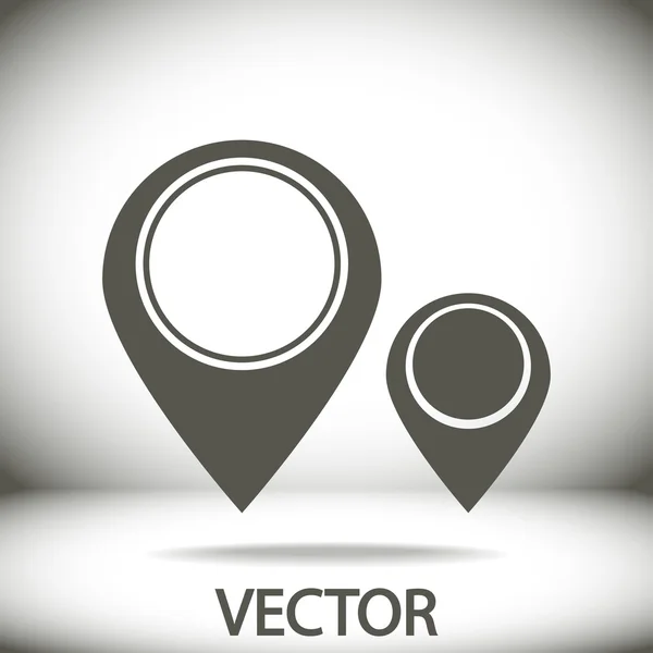Mapa puntero icono plano — Vector de stock