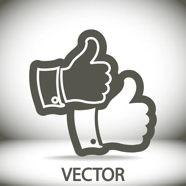 Pulgar hacia arriba iconos — Vector de stock