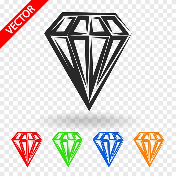 Icono de diamante — Vector de stock