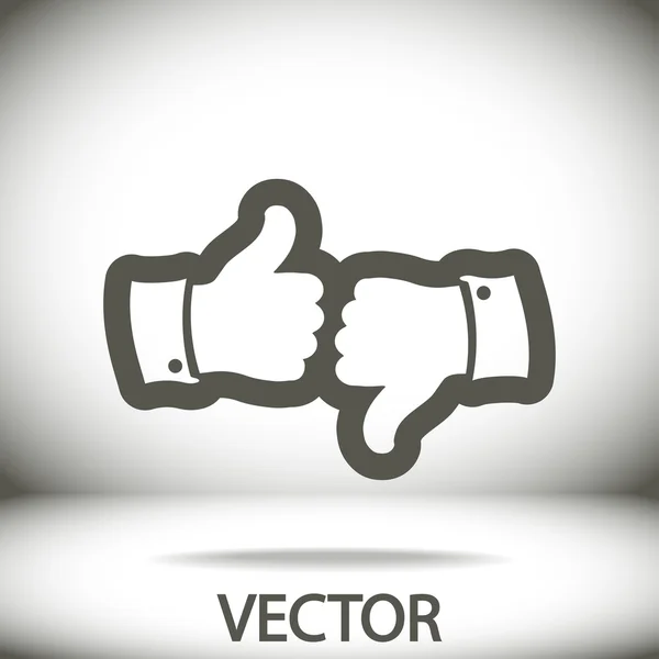 Pulgar hacia arriba iconos — Vector de stock