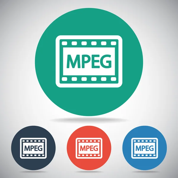 MPEG video icon — Stock Vector
