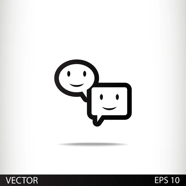 笑顔で話す泡のアイコン — ストックベクタ