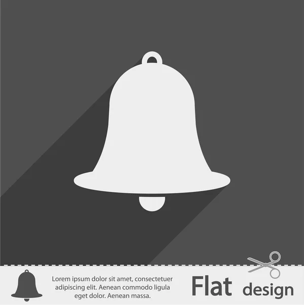 Icône Bell. style design plat — Image vectorielle