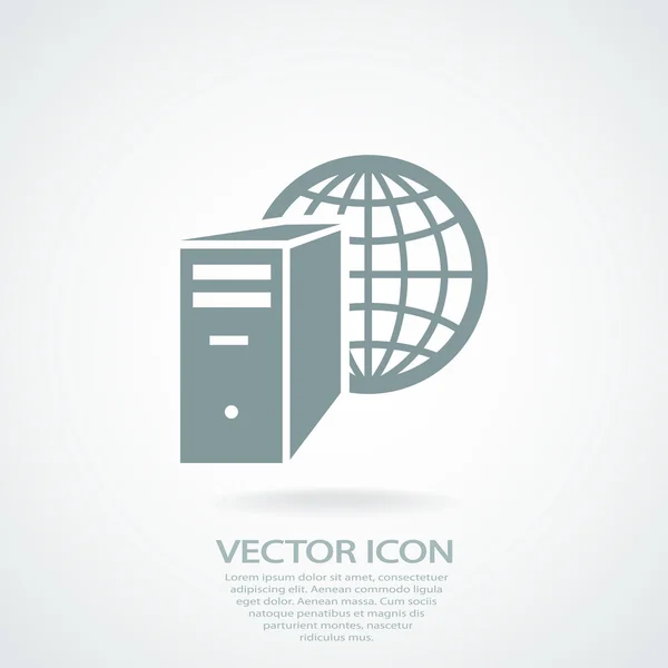 Icona server computer — Vettoriale Stock