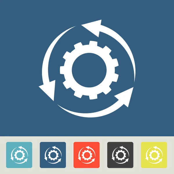 Setting parameters, circular arrows icon — Stock Vector