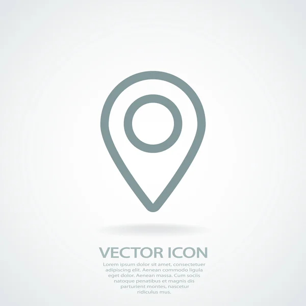 Map pointer flat icon — Stock Vector