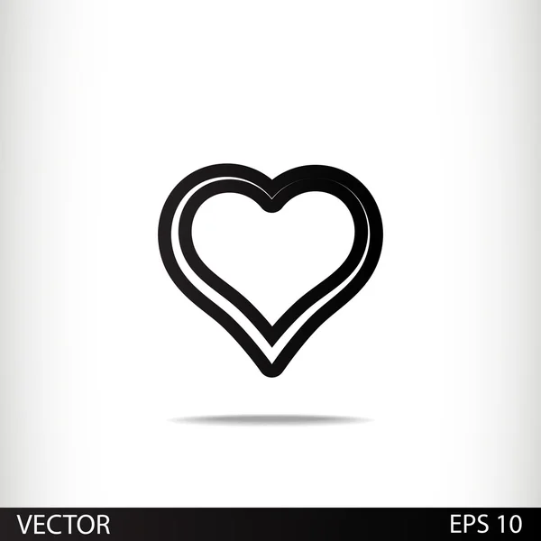 Icono del corazón — Vector de stock