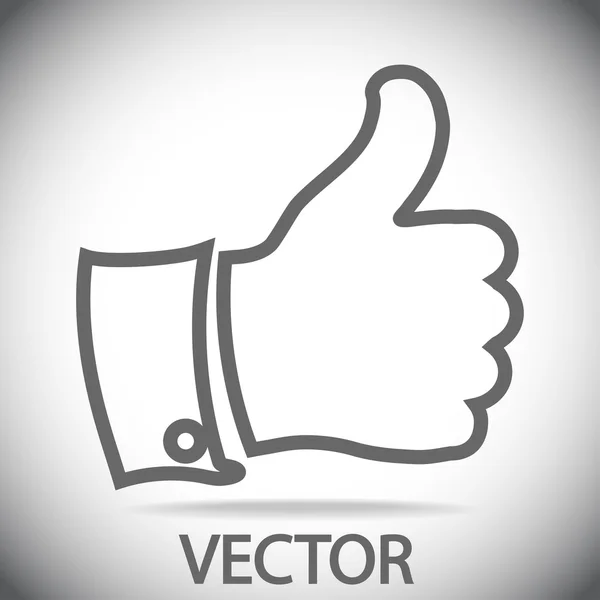 Pulgar hacia arriba icono — Vector de stock