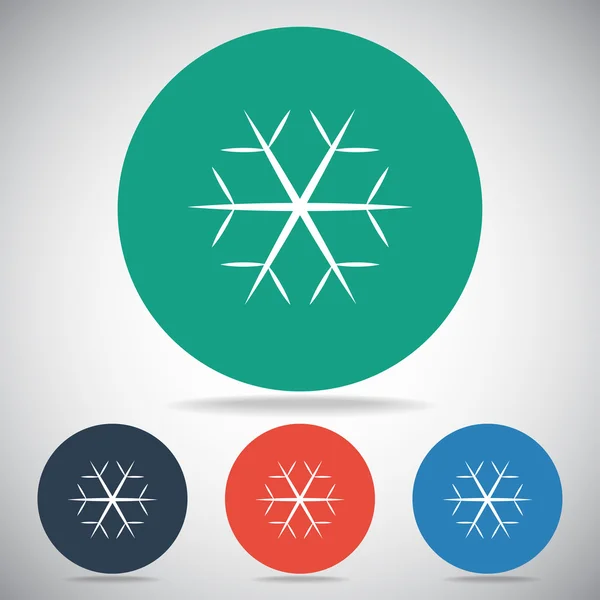 Copo de nieve icono plano — Vector de stock