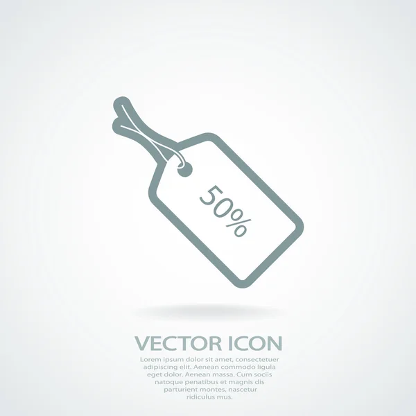 50 procent labelpictogram — Stockvector