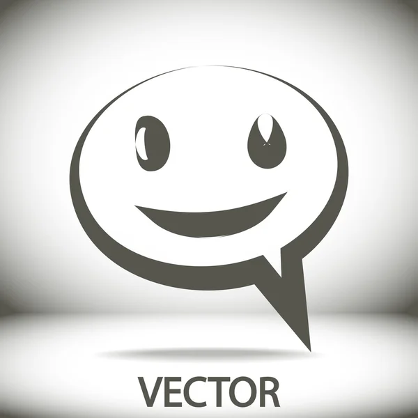 Sonrisa hablando icono de la burbuja — Vector de stock