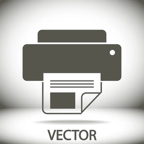 Design de ícone de impressora — Vetor de Stock