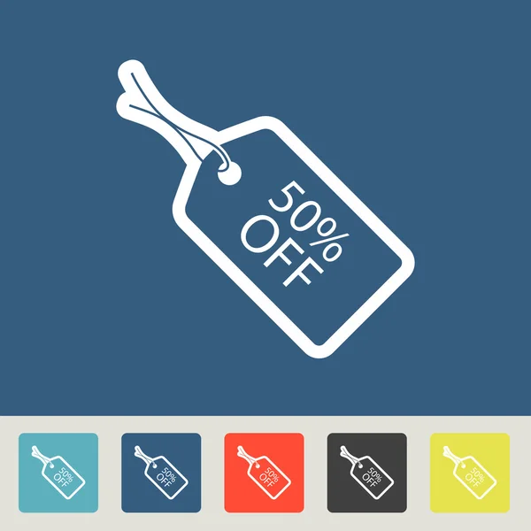 50 por cento fora conjunto de ícones Tag — Vetor de Stock