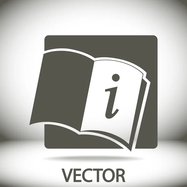 Libro abierto icono — Vector de stock