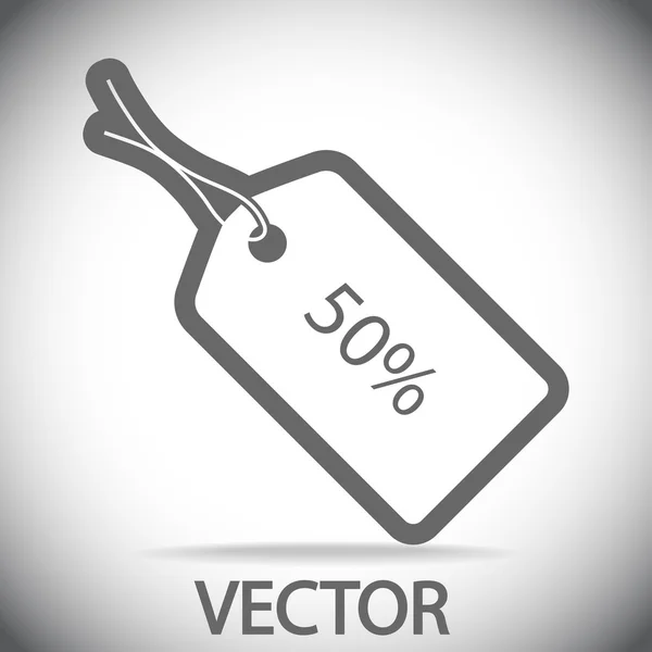 50 por ciento icono de etiqueta — Vector de stock